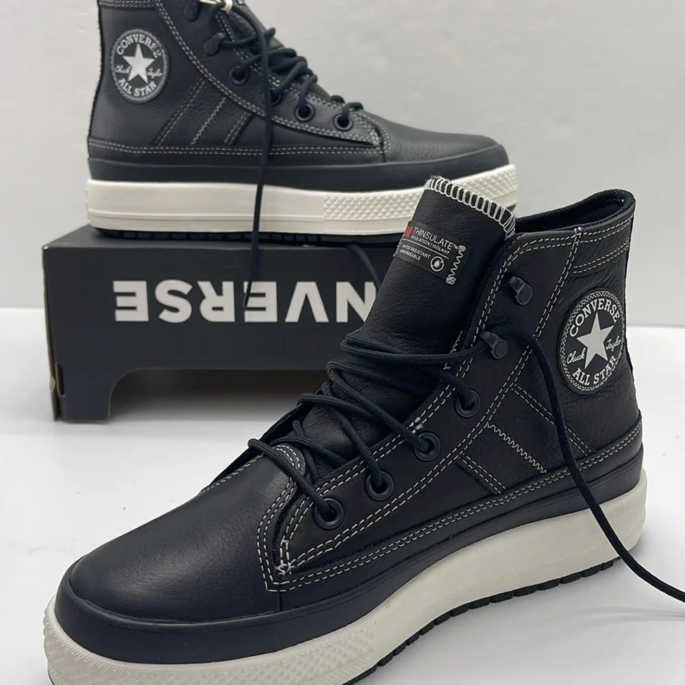 Converse WMNS Leather High-Tops A08555C CTAS EQUIP WP HI
BLACK/BLACK/VINTAGE WHT - Picture 15 of 16